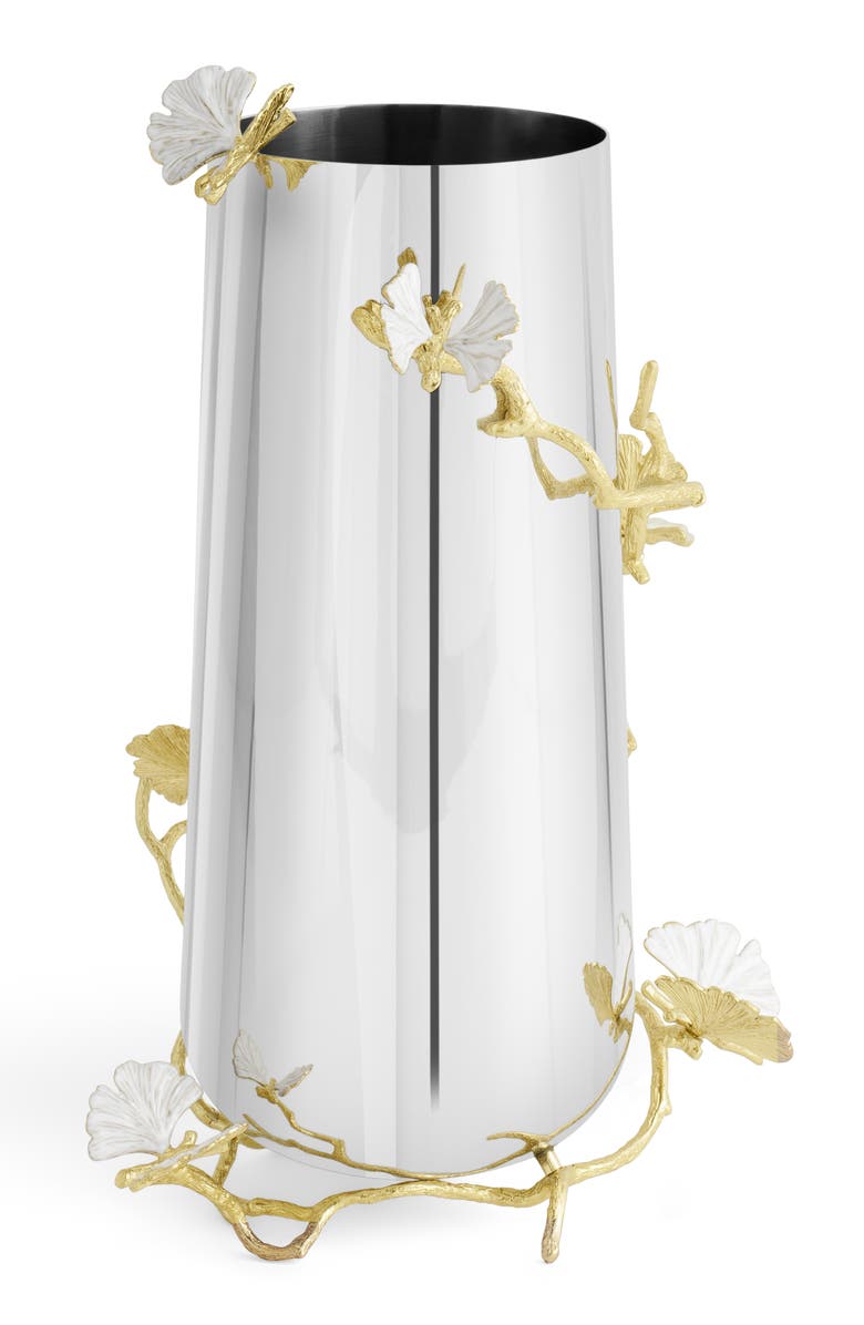 Michael Aram Butterfly Ginkgo Large Vase, Alternate, color, Gold/ Silver
