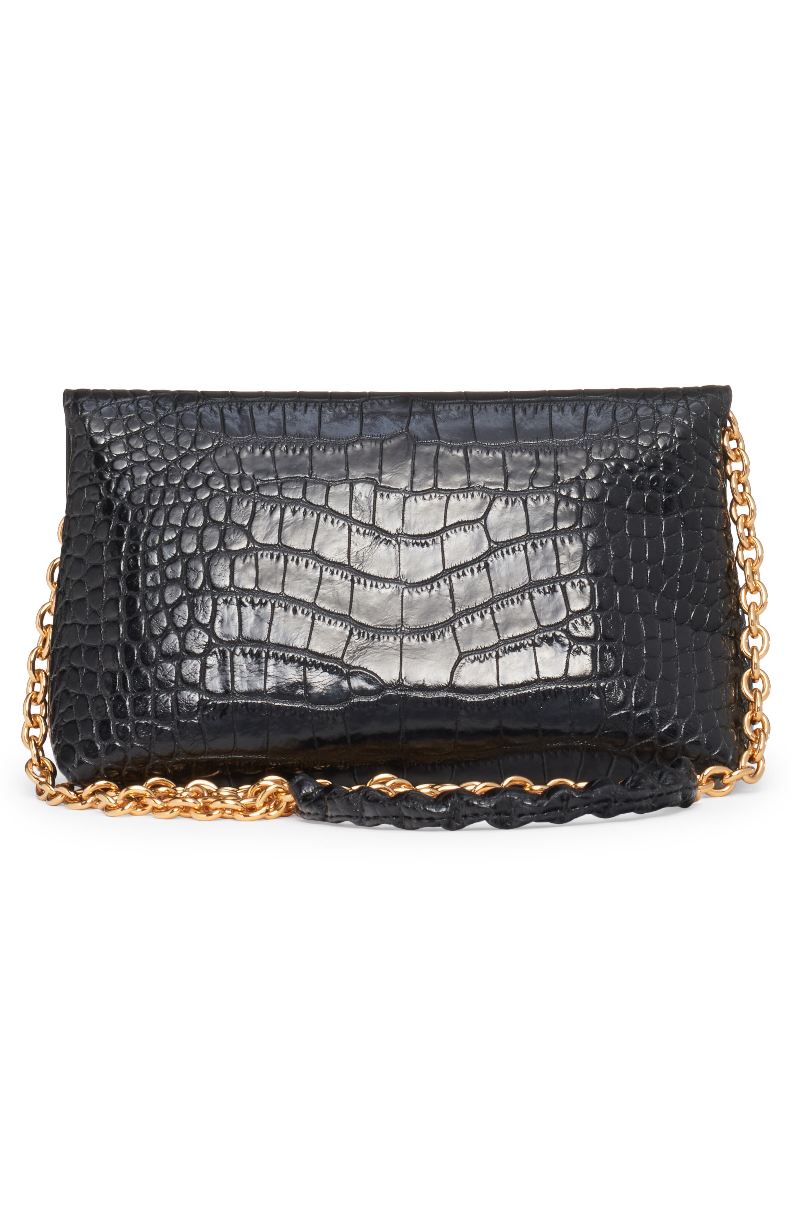TOM FORD Mini Natalia Croc Embossed Leather Shoulder Bag, Alternate, color, 