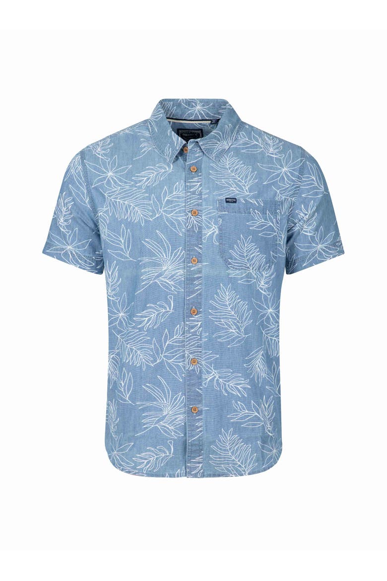 Russell Printed Short Sleeve Shirt, Alternate, color, Denim