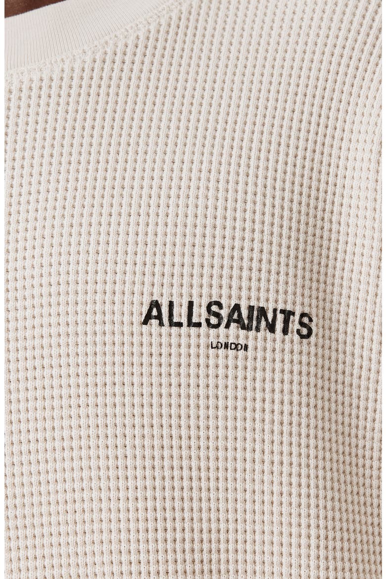 Sect Waffle Knit Sweatshirt, Alternate, color, SMOKE WHITE/ BLACK LOGO