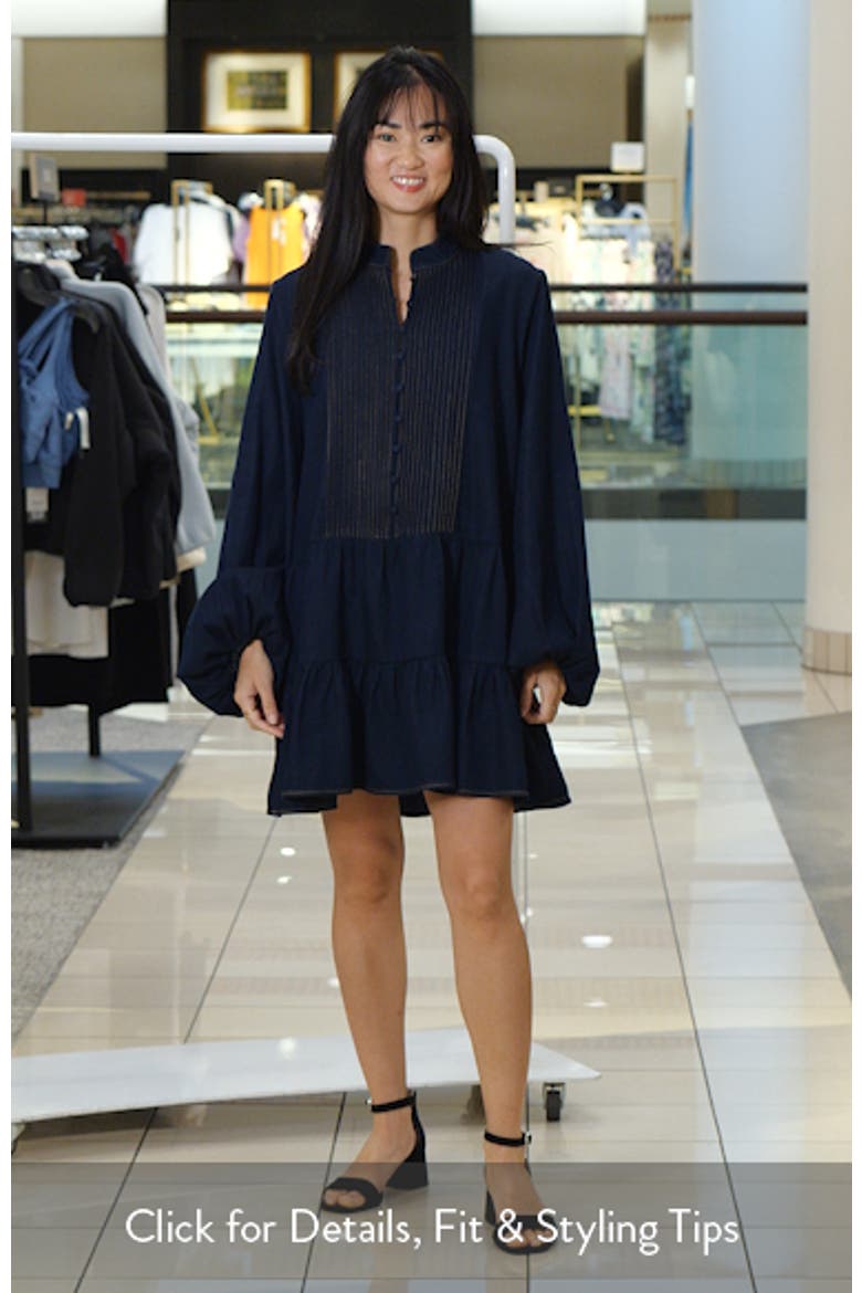 Antonia Long Sleeve Chambray Minidress video