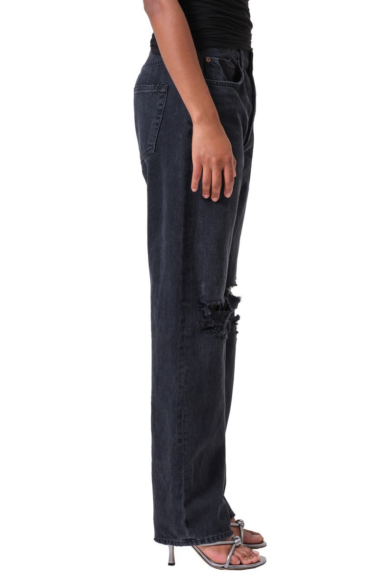 AGOLDE Kelly Ripped High Waist Relaxed Straight Leg Jeans, Alternate, color, Fuse