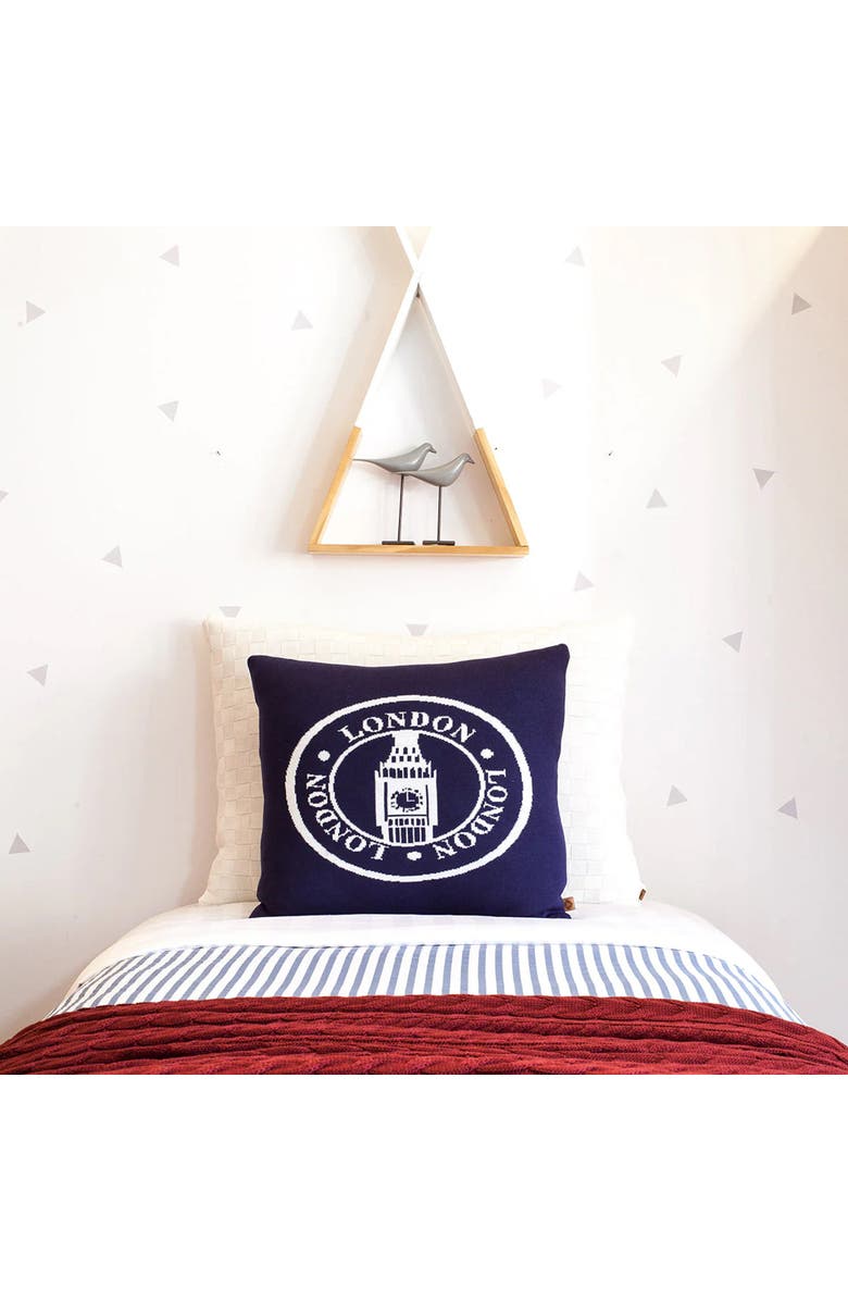RIAN TRICOT London Seal Pillow, Alternate, color, Navy Blue