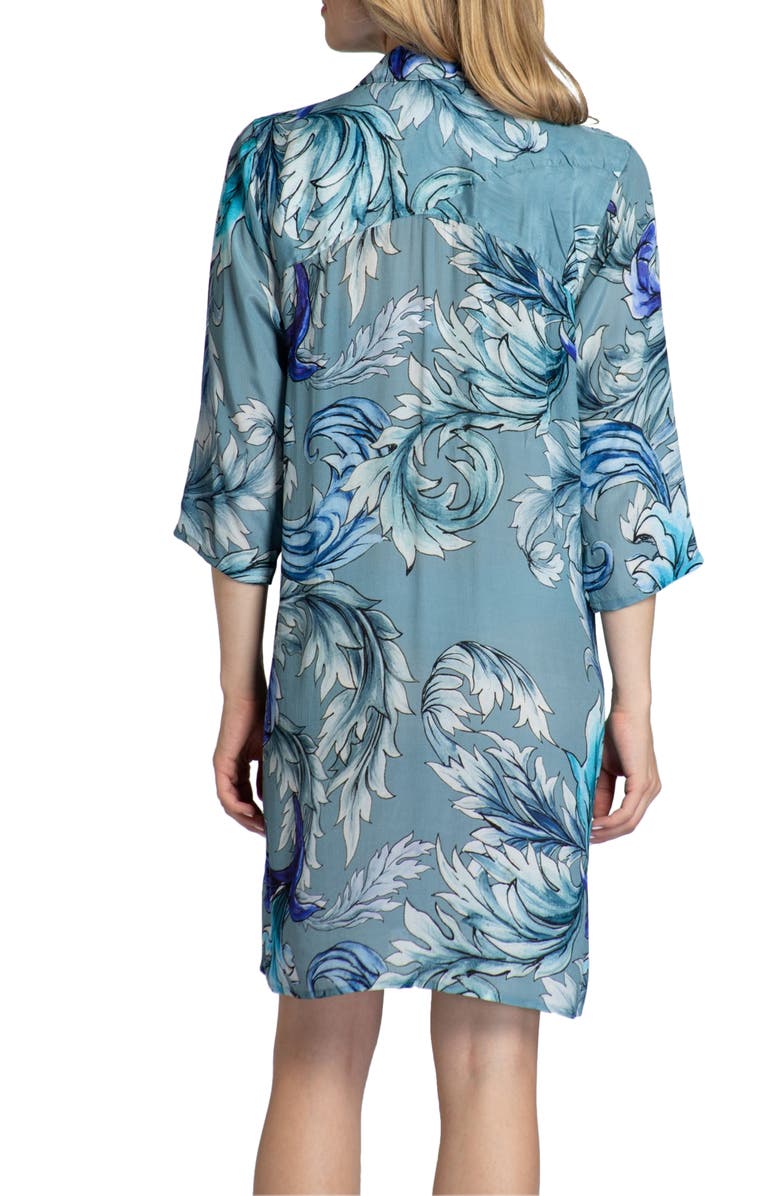 APNY Cupro Blend Shirtdress, Alternate, color, Blue Multi