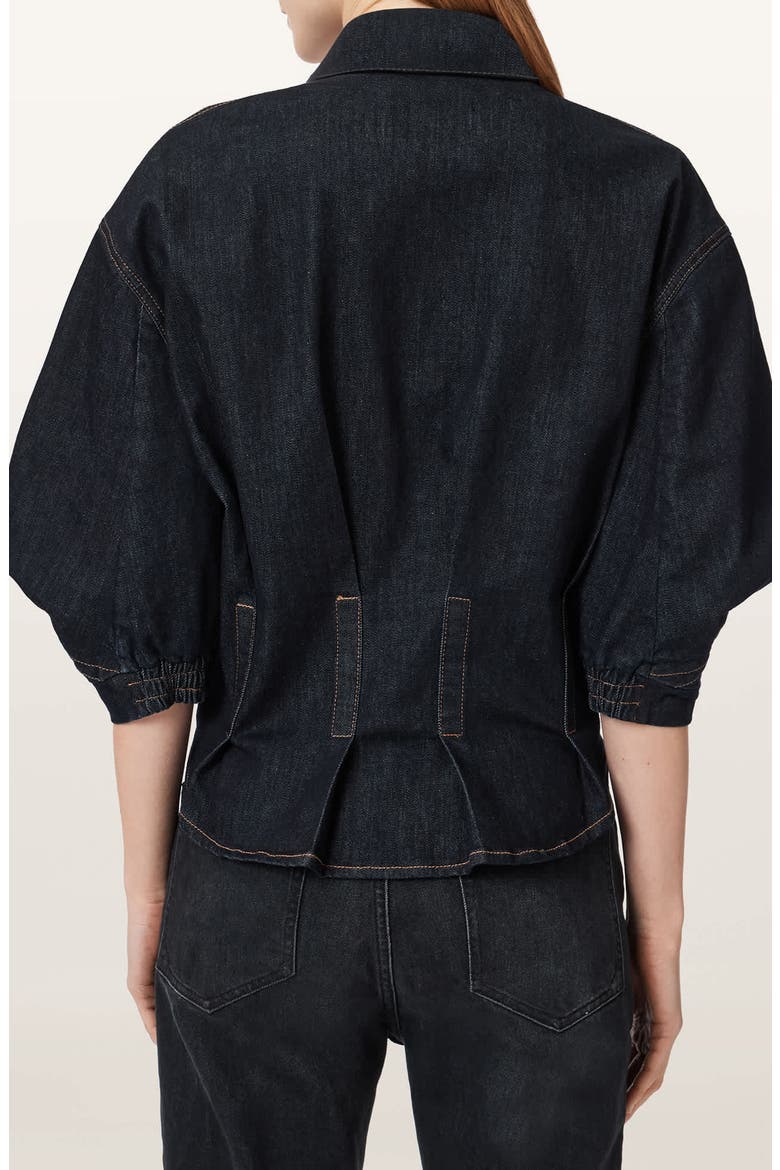 Nancy Cotton Blend Stretch Denim Shirt, Alternate, color, RINSE WASH INDIGO