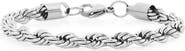 STEELTIME Men's 18k Gold Plated Rope Chain Bracelet