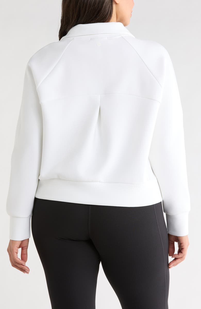 Zella Sporty Half-Zip Pullover, Alternate, color, White