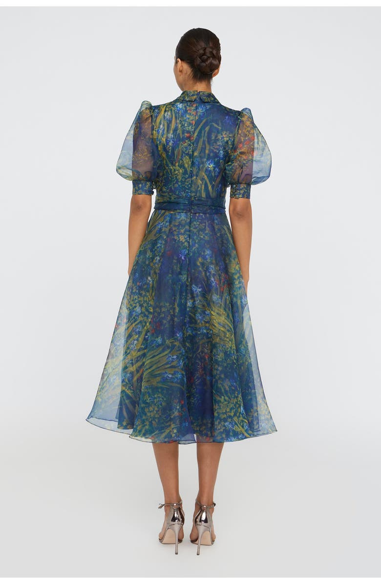 Theia Winnie Puff Sleeve Shirt Dress, Alternate, color, Herbarium