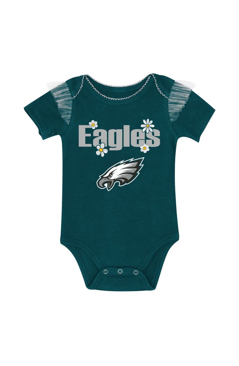 Outerstuff Girls Newborn Outerstuff Midnight Green Philadelphia Eagles My Team Rocks Bodysuit and Skirt Set, Alternate, color, 