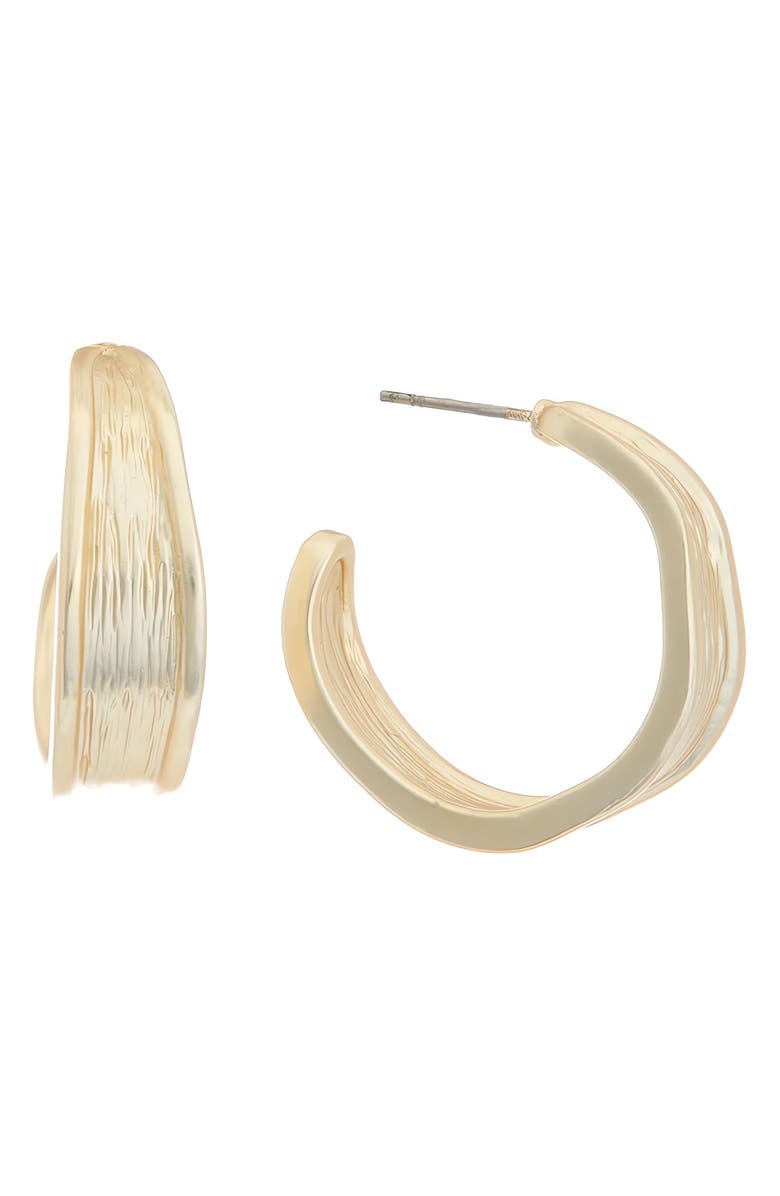 Juvell Hammered Hoop Earrings, Main, color, 