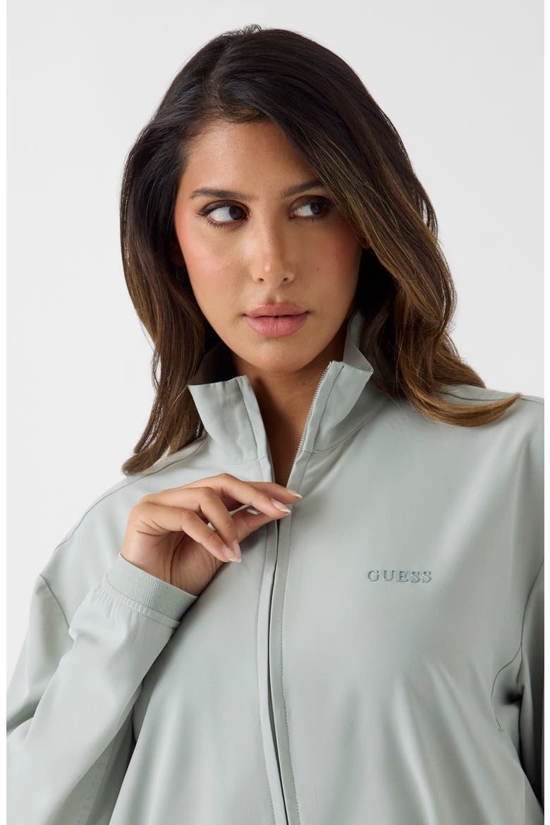 Selene Zip Front Jacket, Alternate, color, OPEN GREEN