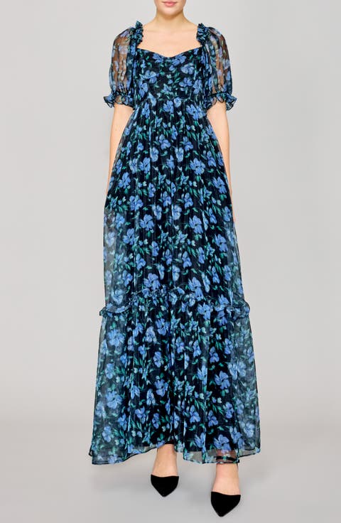 17AW mame Floral Willow Long Dress