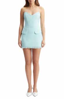 Mariska Strapless Tweed Top