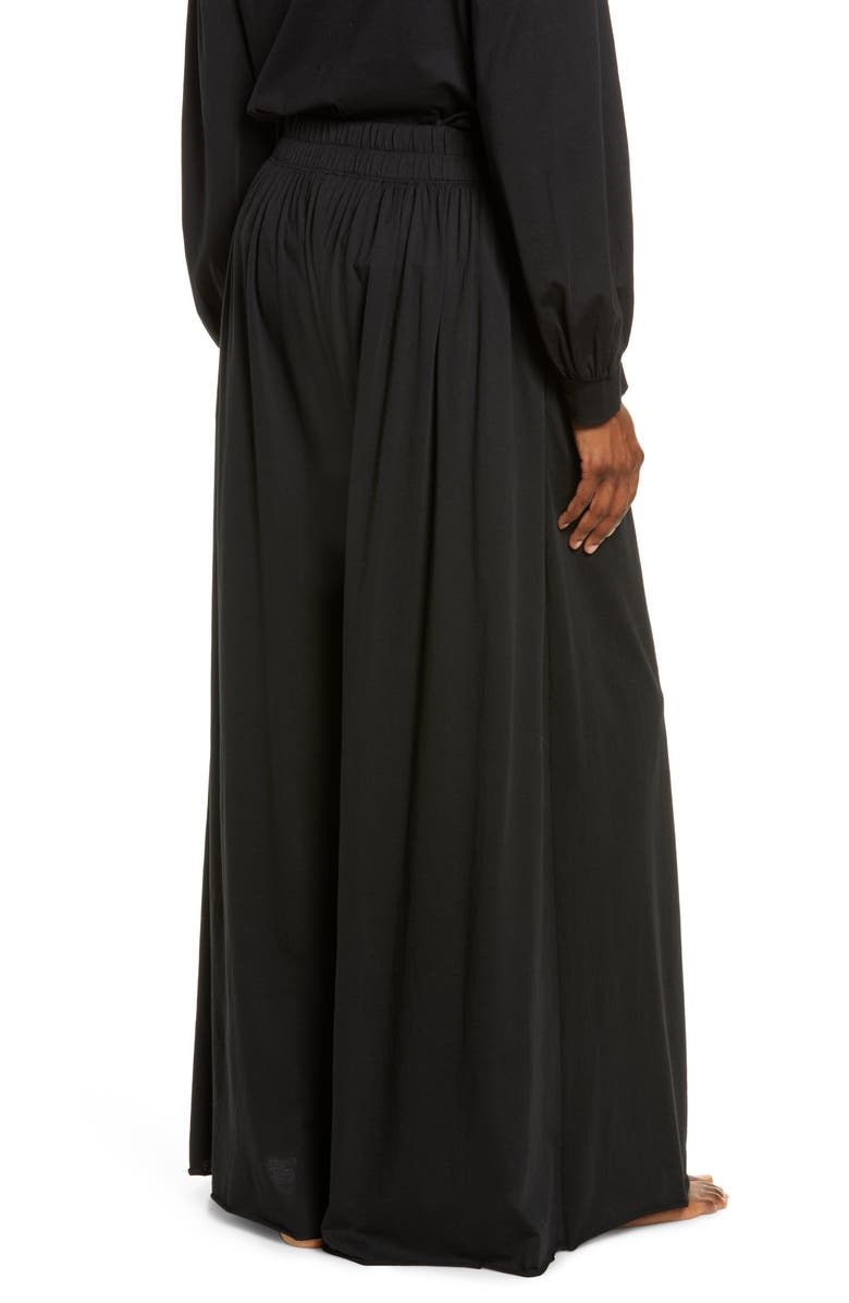 Lunya Organic Pima Wide Leg Lounge Pants, Alternate, color, Immersed Black