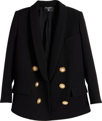 【送料&関税込】Balmain Wool Crepe Open Jacket Balmain Virgin Wool Crepe Jacket | Nordstrom