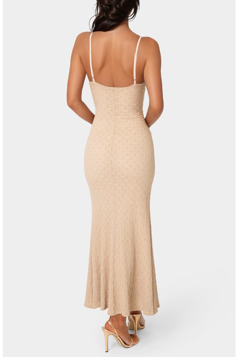 Floral Lace Body-Con Maxi Dress, Alternate, color, SAND