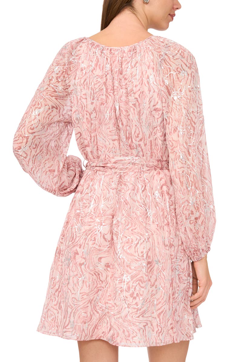 Parker Long Sleeve Tie Waist Dress, Alternate, color, Cameo Rose