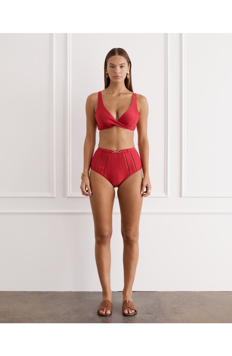 Aqua Blu Tahlia Top, Alternate, color, Scarlet