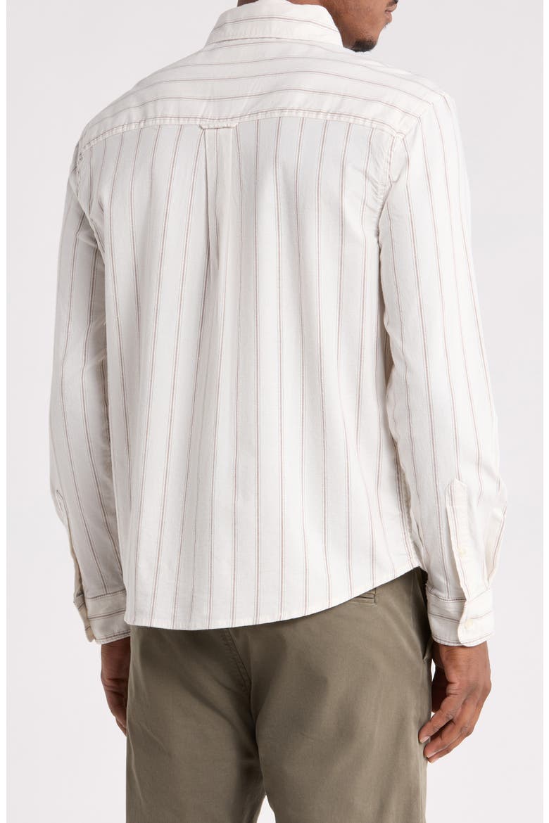 Stripe Button-Down Shirt, Alternate, color, OFF WHITE
