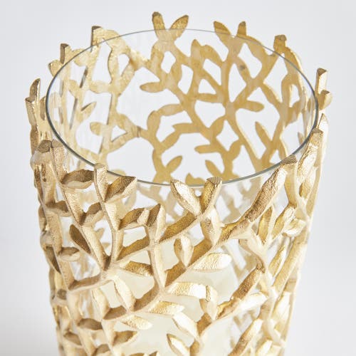 Napa Home & Garden Celine Hurricane Candle Holder In Gold