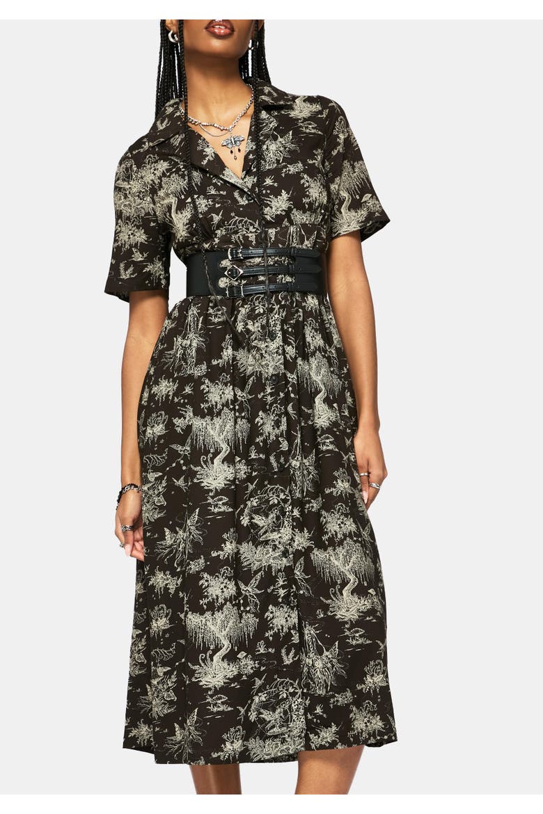 Zorya Winter Maypole Midi Shirt Dress, Alternate, color, Grey