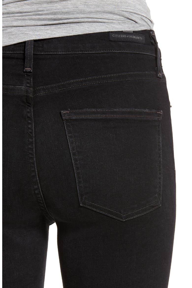 Rocket High Waist Ripped Ankle Skinny Jeans, Alternate, color, SIREN