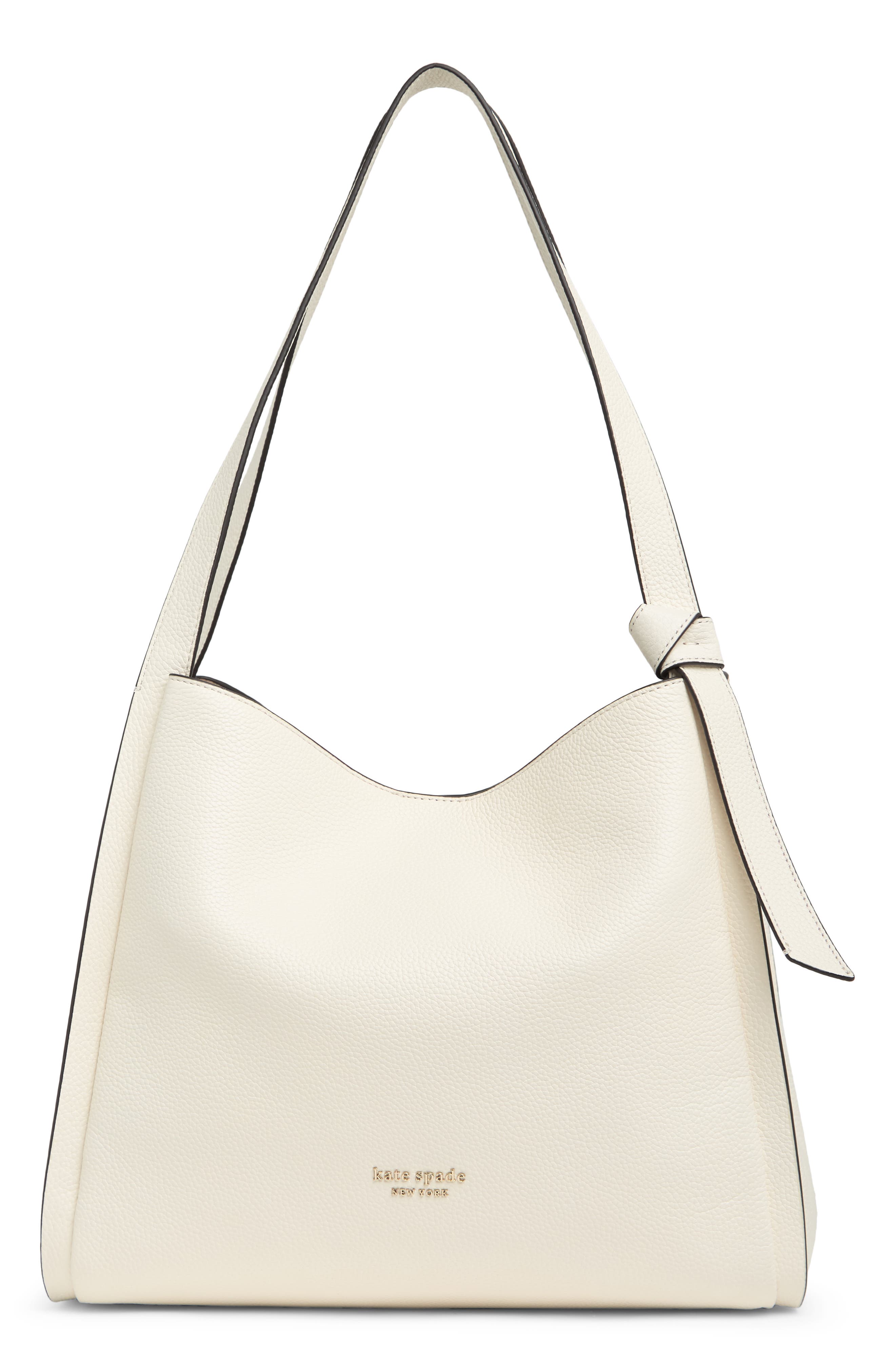 knott large leather shoulder bag, Main, color, CREAM.