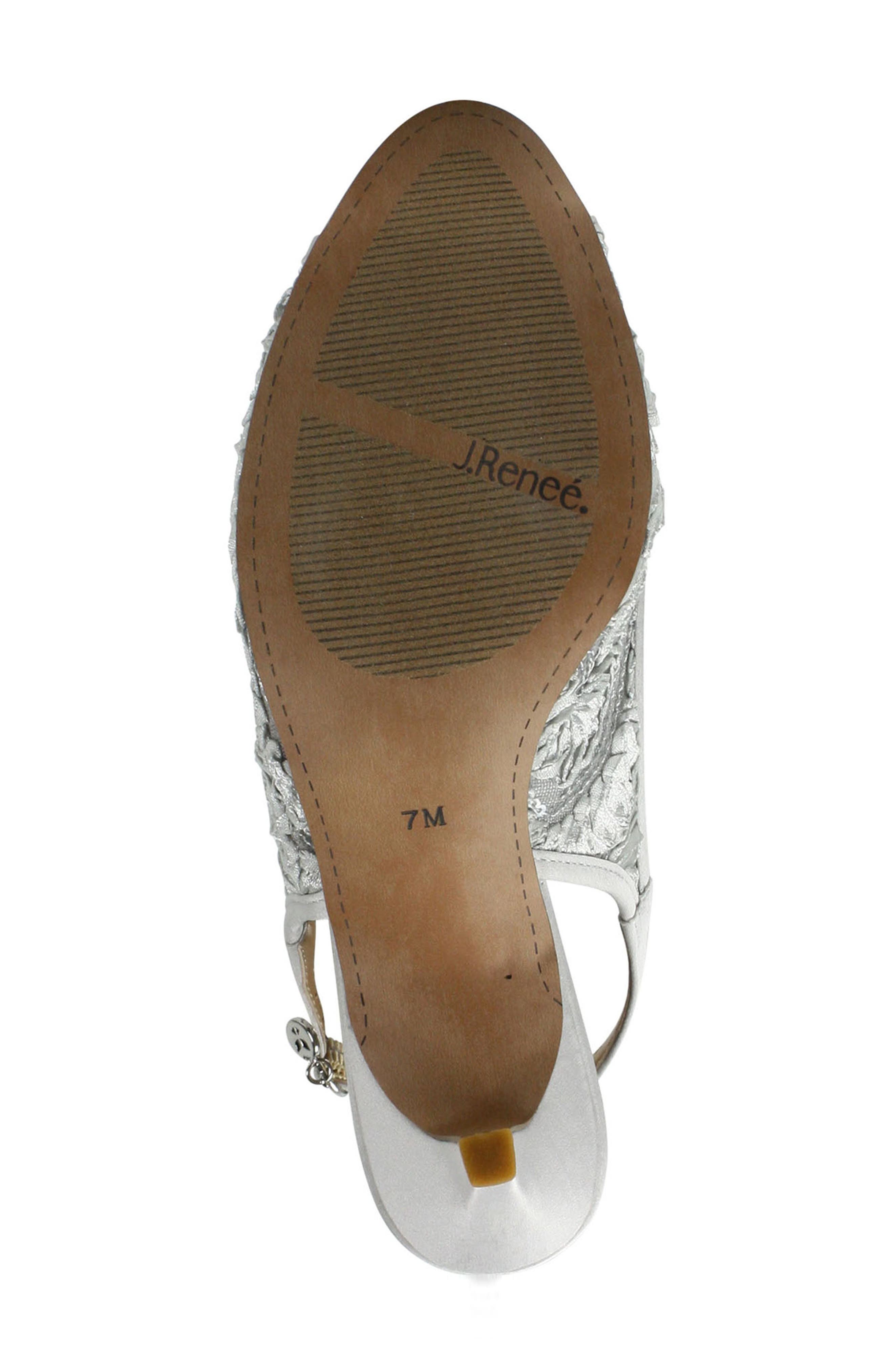 J.Renée Elzenthia Slingback Sandal, Alternate, color, SILVER FIESTA LACE FABRIC