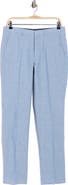 HUGO Hesten Flat Front Cotton & Linen Trousers
