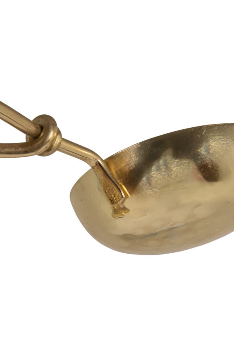 Storied Home Set of 4 Hammered Stainless Steel Scoops, Gold Finish, Alternate, color, Brass