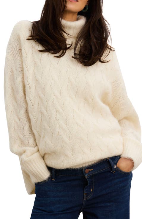 The Sophie Alpaca Cable Turtleneck