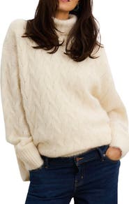 HATCH The Sophie Alpaca Cable Turtleneck