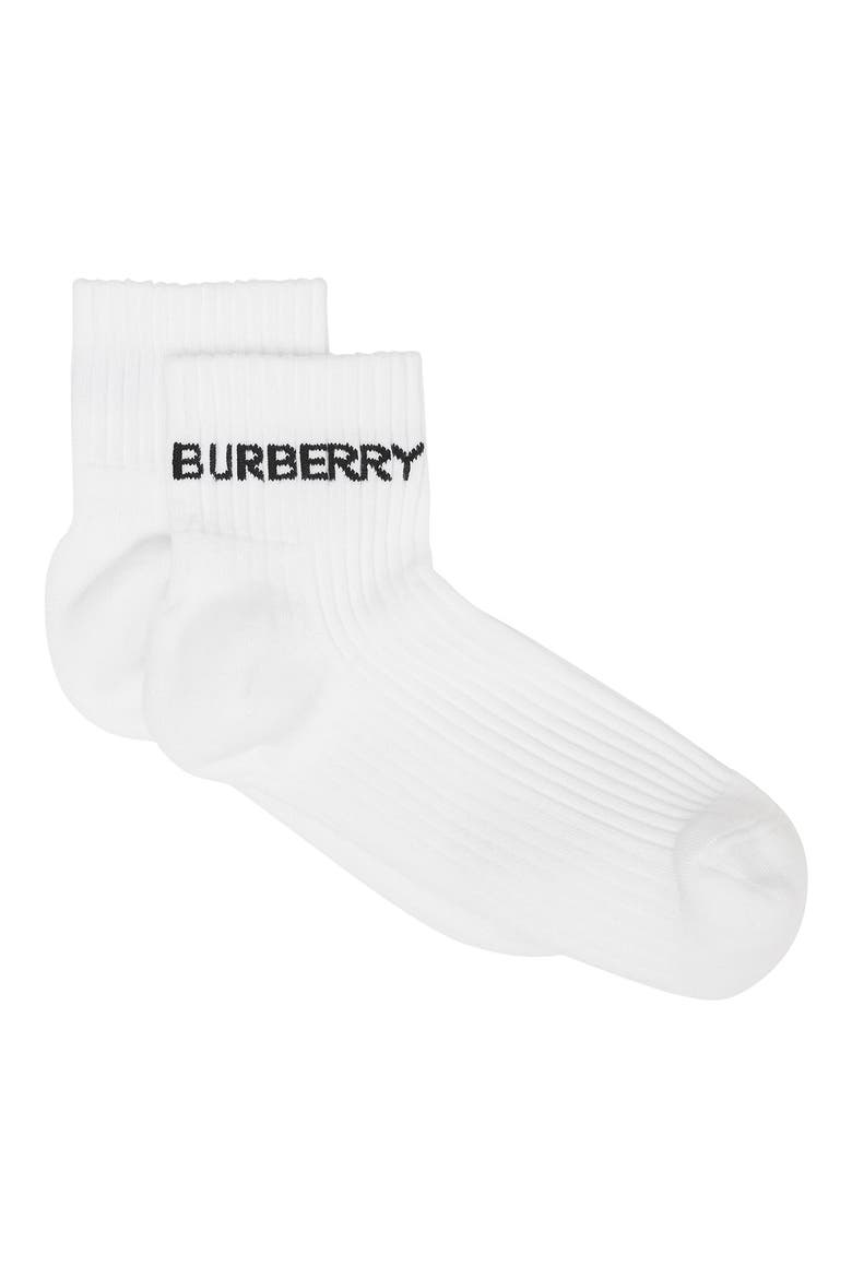 Logo Ankle Sports Socks, Main, color, WHITE