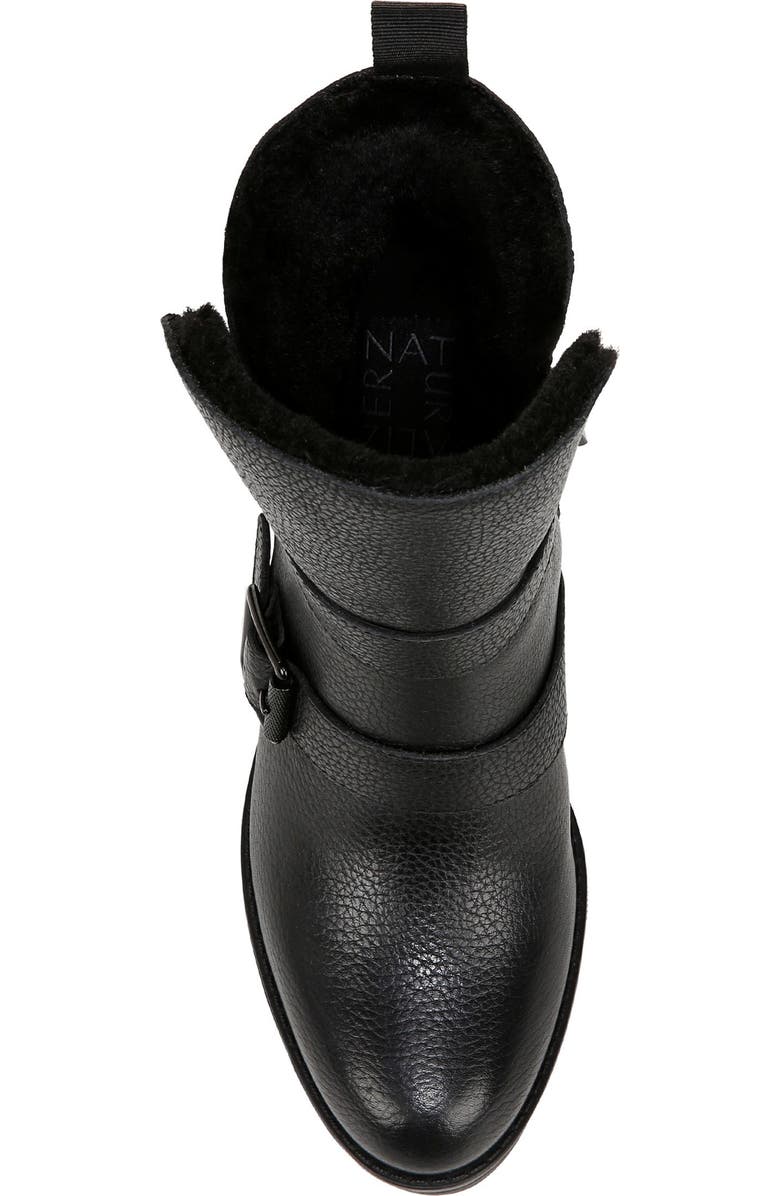 Naturalizer Verney Water Repellent Faux Fur Lined Platform Moto Bootie, Alternate, color,