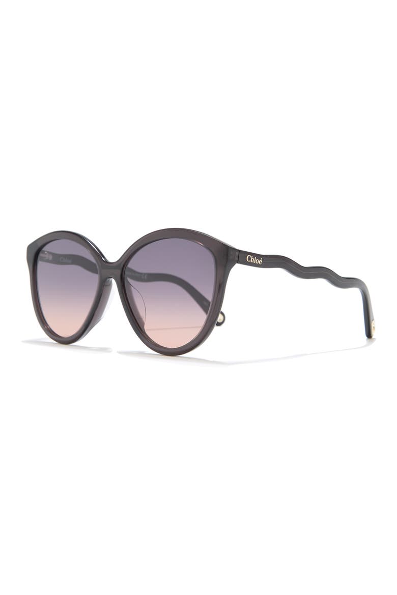 58mm Gradient Panthos Sunglasses, Alternate, color, GREY