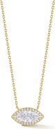 GLAZE JEWELRY Marquise Cut Moissanite Halo Pendant Necklace