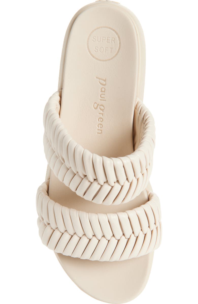 Paul Green Ashton Platform Slide Sandal, Alternate, color, Shell Braid