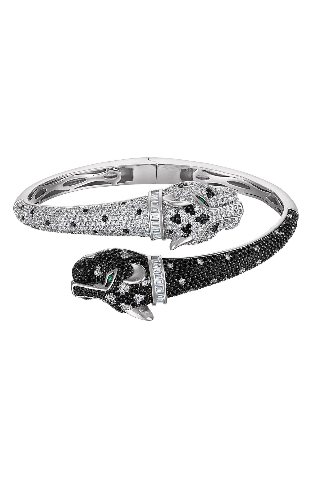 Black Spinel Panther Bypass Bangle