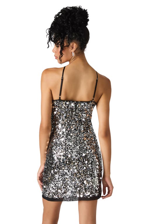 Steve Madden Lorenna Sequin Minidress In Silver