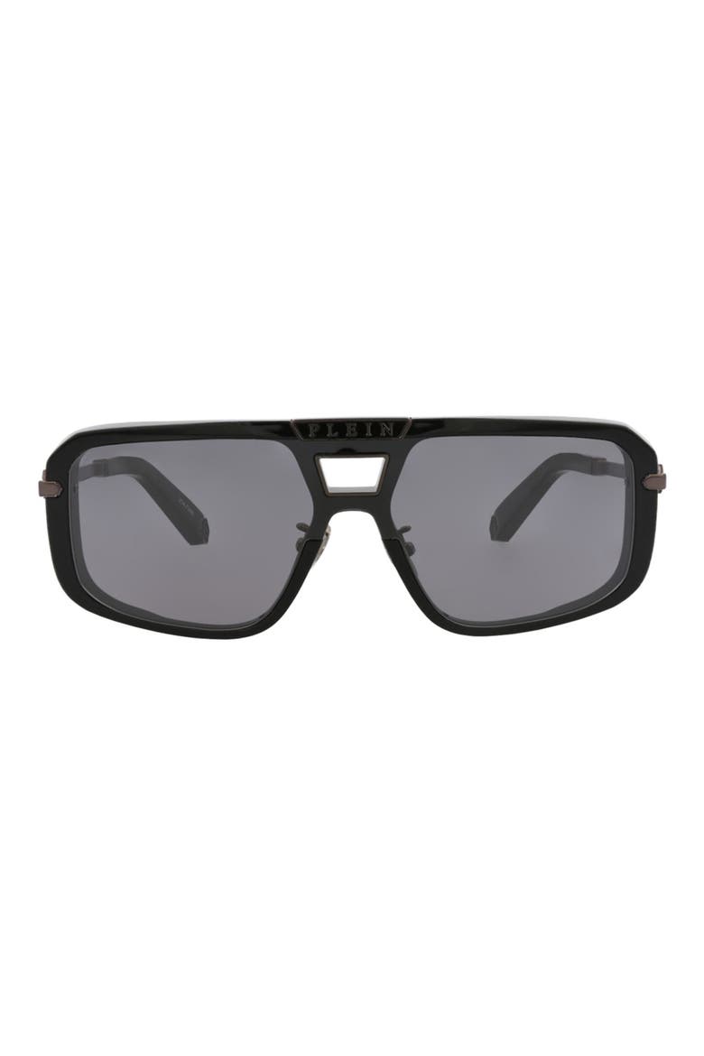 99mm Aviator Sunglasses, Main, color, BLACK GUNMETAL SMOKE
