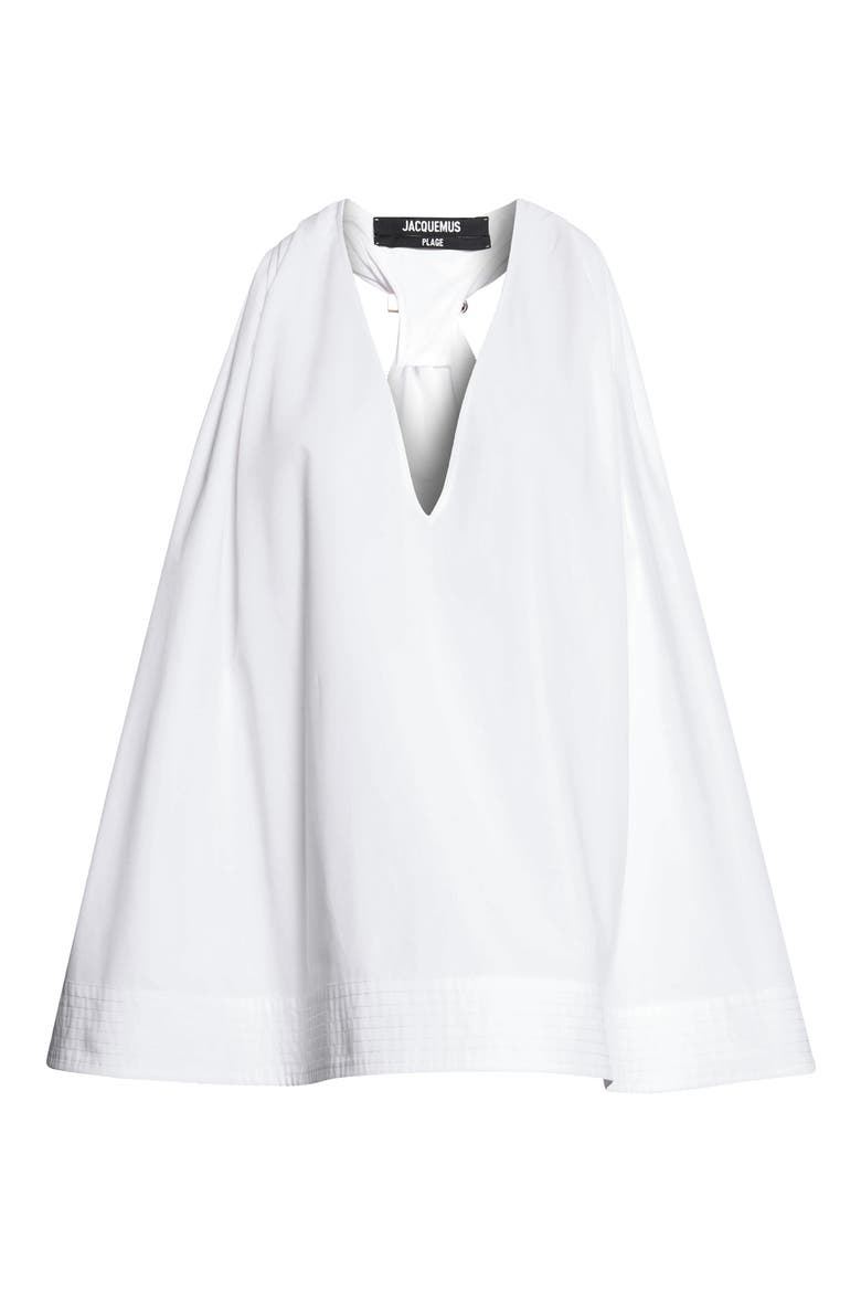 Le Haut Norma Cotton Trapeze Top, Alternate, color, WHITE