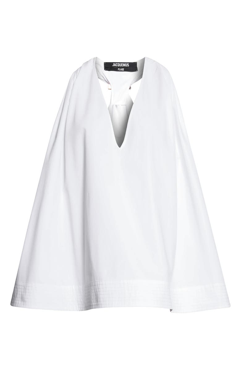 Jacquemus Le Haut Norma Cotton Trapeze Top, Main, color, White