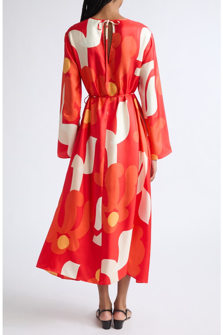 Kesken Kukkahattu Midi Dress, Alternate, color, RED