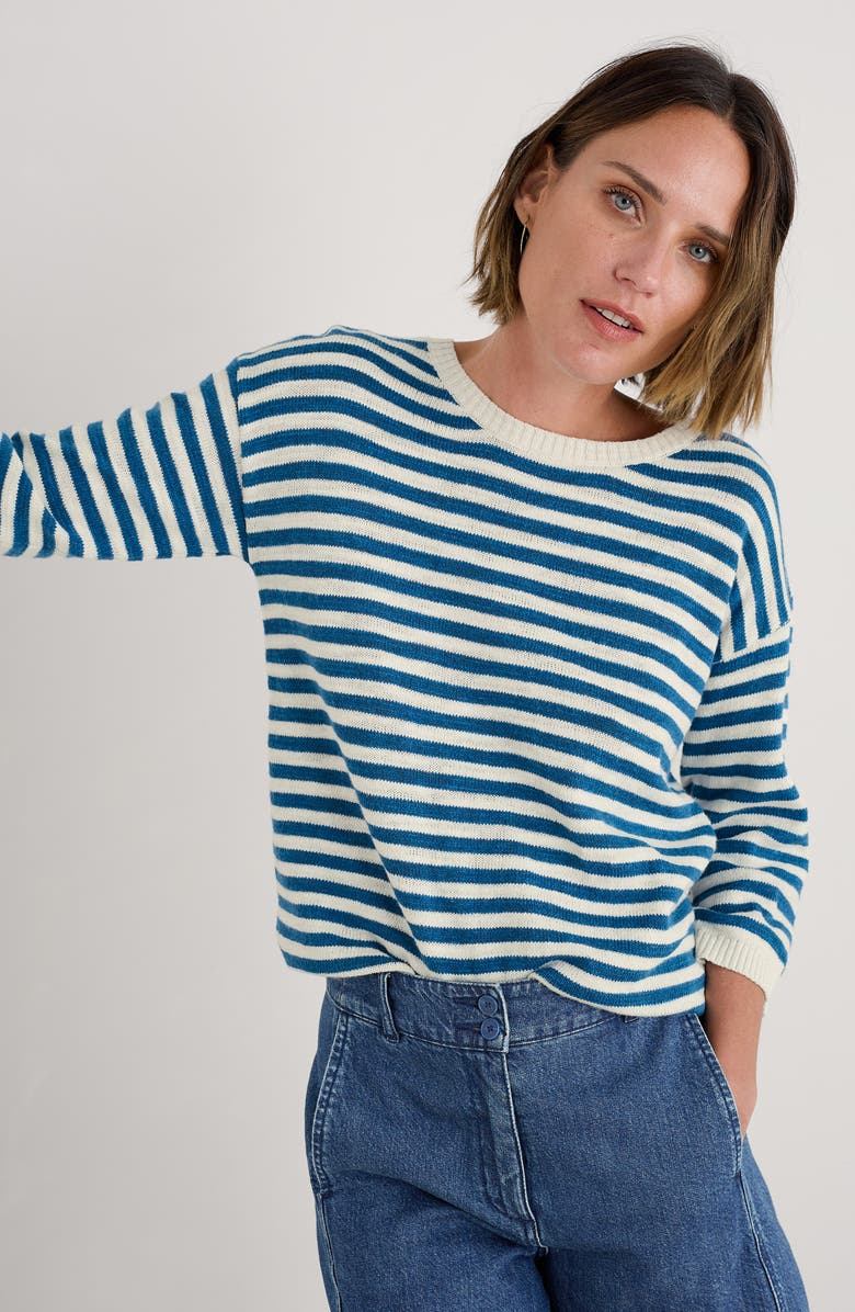Seasalt Cornwall Knavock Stripe Cotton & Linen Sweater, Alternate, color,