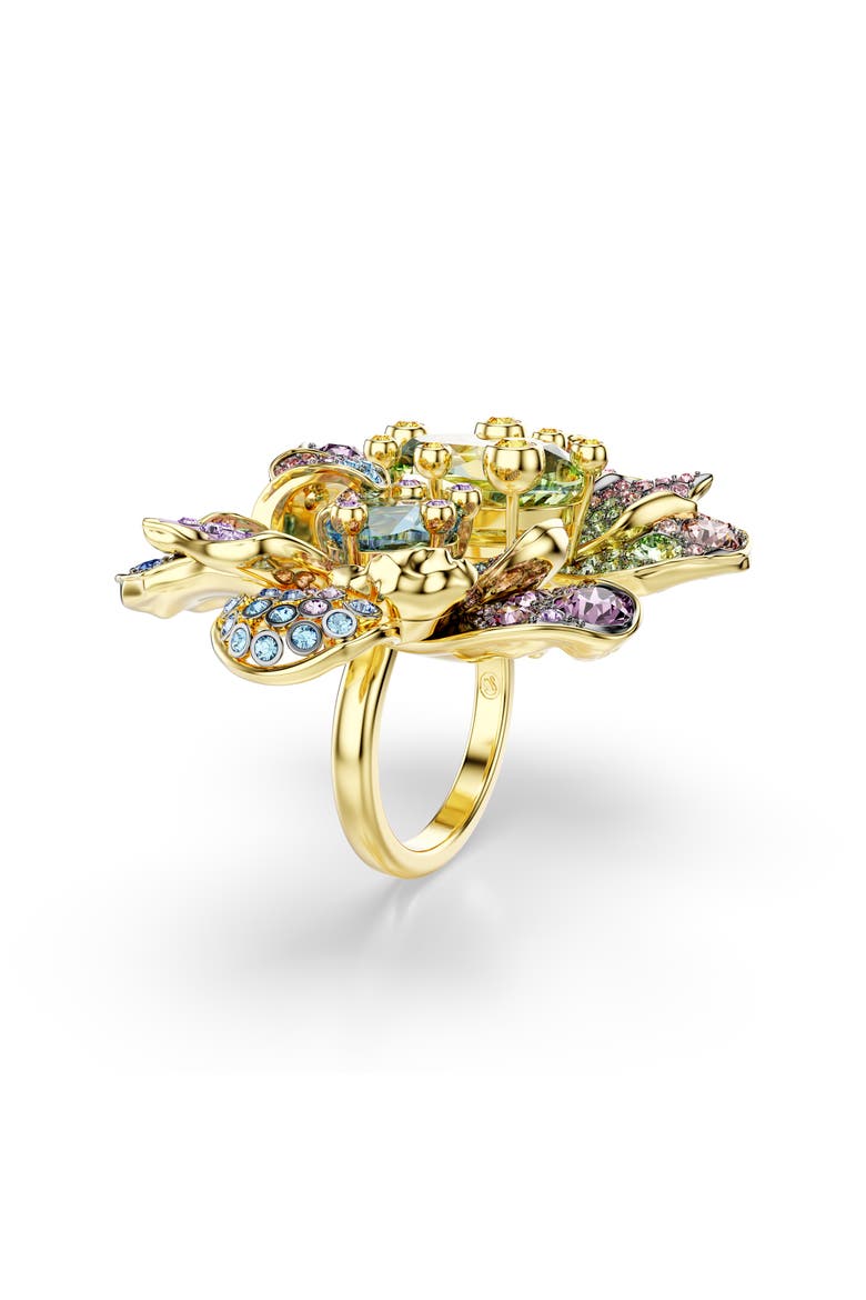 Idyllia Crystal Flower Open Ring, Alternate, color, MULTICOLORED