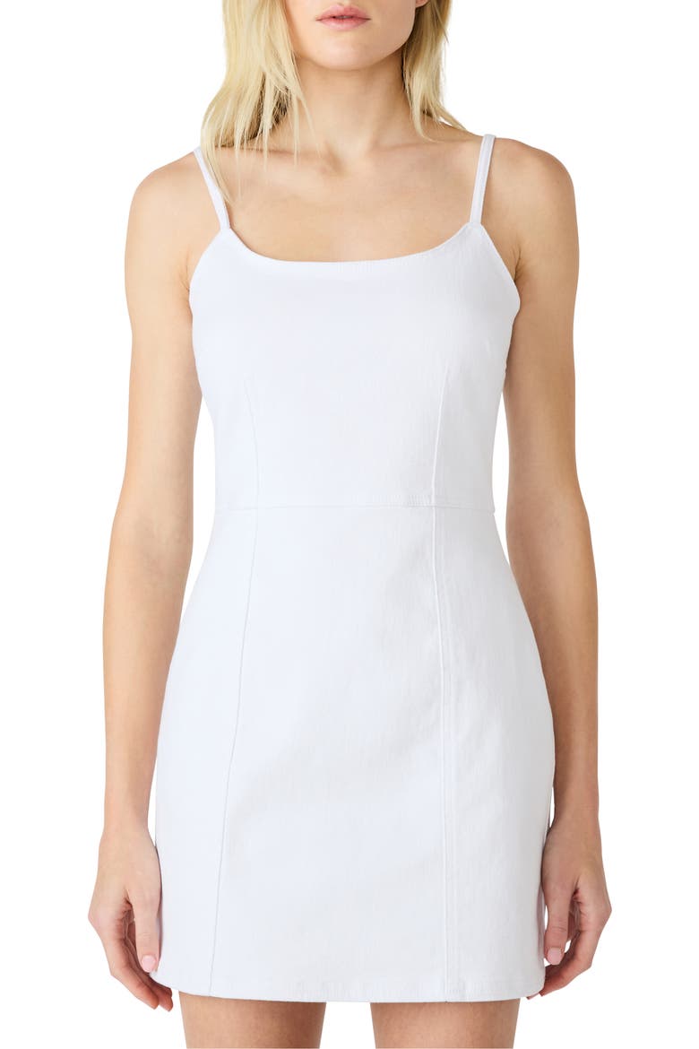 Gisella Denim Minidress, Alternate, color, WHITE