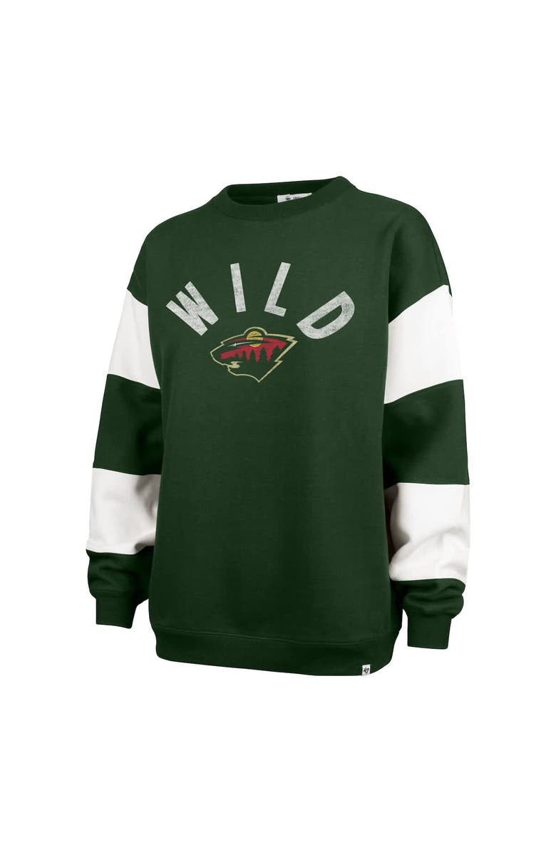 '47 Women's '47 Green Minnesota Wild Eephus Barred Pullover Sweatshirt, Alternate, color, 