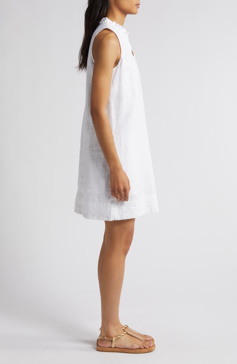 Tommy Bahama Two Palms Double Ruffle Linen Dress, Alternate, color, White