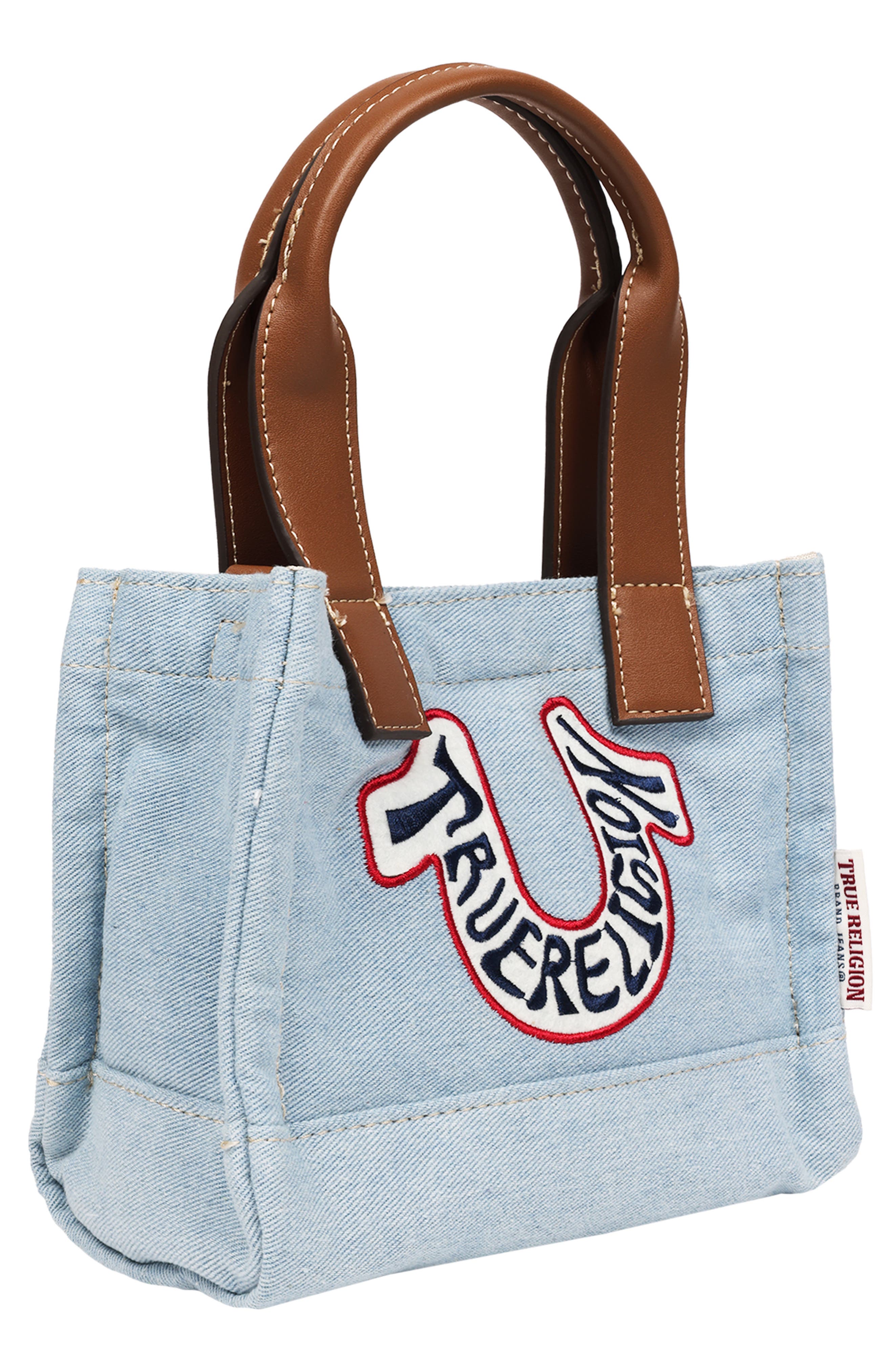 True Religion Retro Horseshoe Crossbody Bag, Alternate, color, Denim