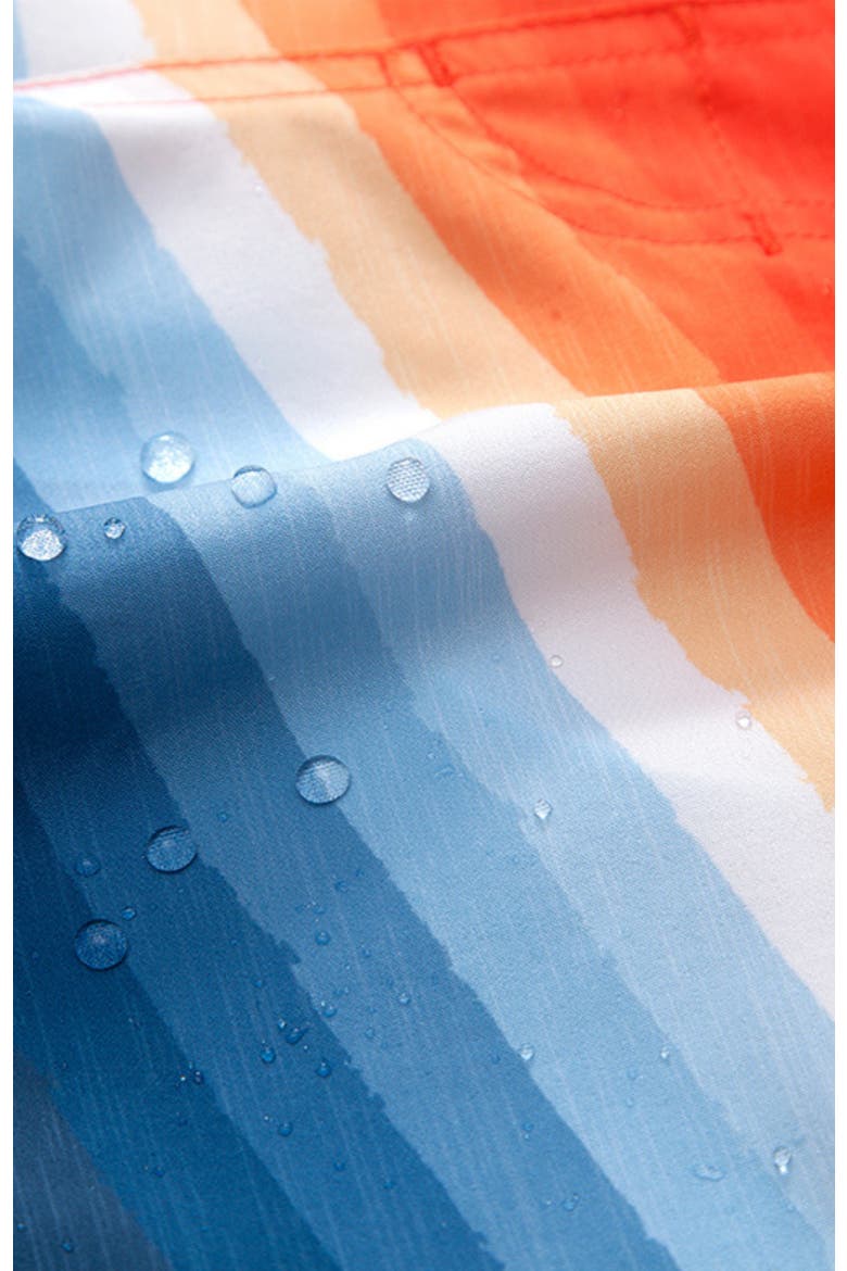 Kids' 4-Way Stretch Swim Trunks with Mesh Lining, Alternate, color, Ocean sunset